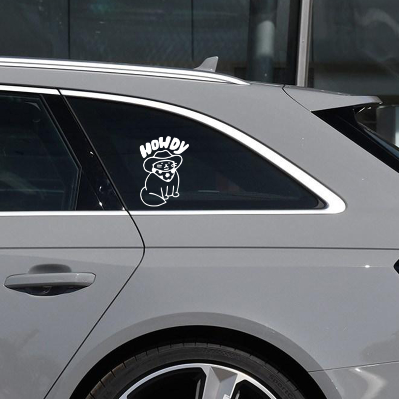 Funny Car Decals Howdy Cat Des - Interior Design Journal ulasan dan harga