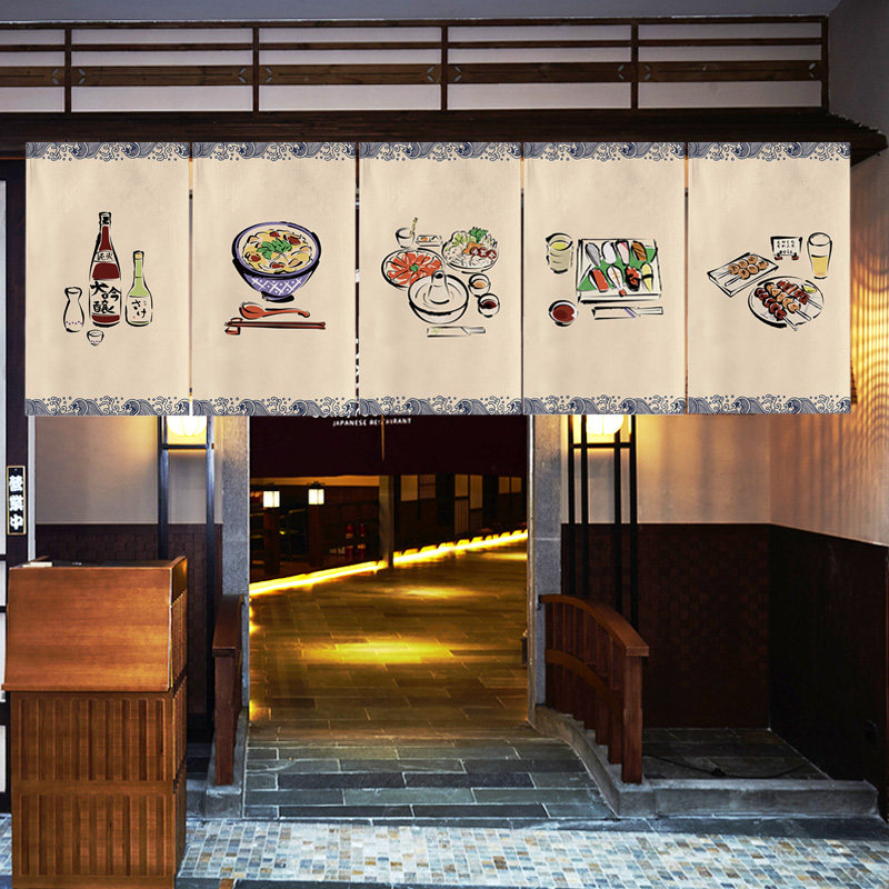 VIKAMA Traditional Noren Curta - Interior Design Japan ulasan dan harga