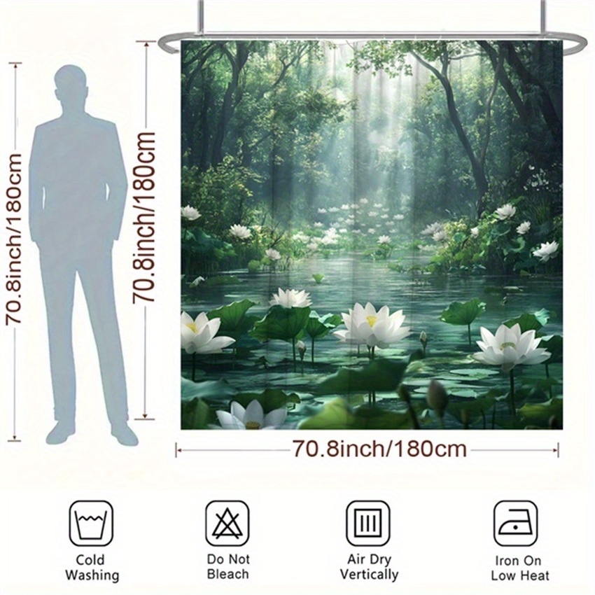 Lotus Forest Shower Curtain Po - Interior Design Zen ulasan dan harga