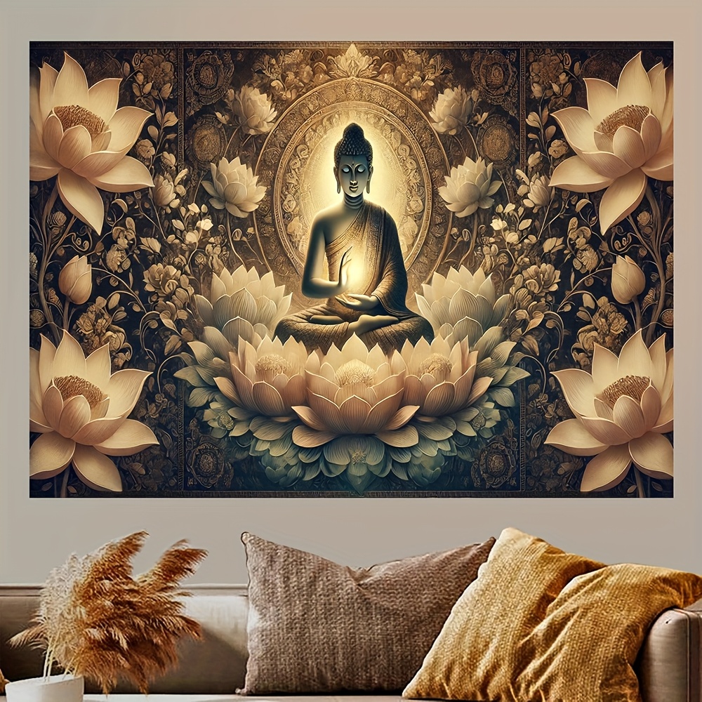 Buddha Lotus Flower Wall Tapes - Interior Design Zen ulasan dan harga