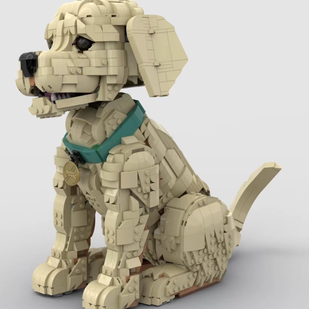 Young Golden Retriever Dog Con - Interior Design Lego ulasan dan harga
