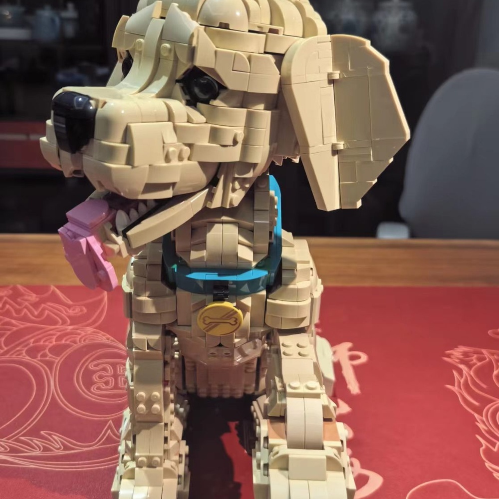 Young Golden Retriever Dog Con - Interior Design Lego ulasan dan harga