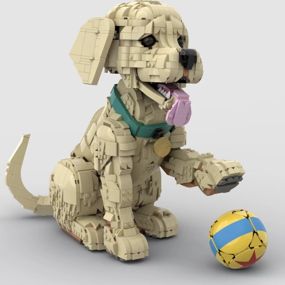 Young Golden Retriever Dog Con - Interior Design Lego ulasan dan harga