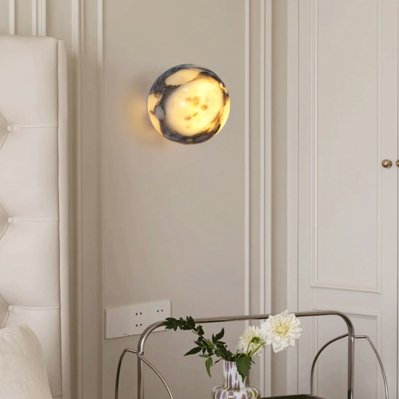 Creative spherical marble wall - Interior Design Japandi ulasan dan harga