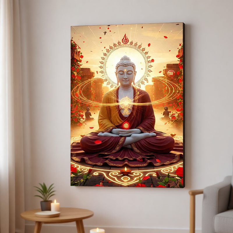 Modern Oriental Buddha Wall Ar - Interior Design Zen ulasan dan harga
