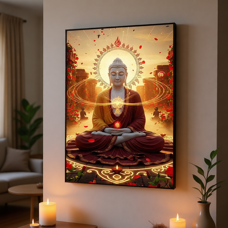 Modern Oriental Buddha Wall Ar - Interior Design Zen ulasan dan harga