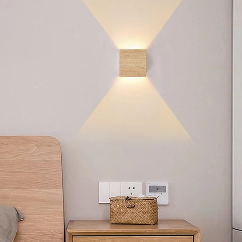 Creative Wood Led Wall Lamp Em - Interior Design Japandi ulasan dan harga