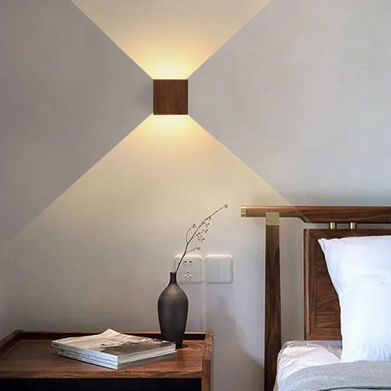 Creative Wood Led Wall Lamp Em - Interior Design Japandi ulasan dan harga
