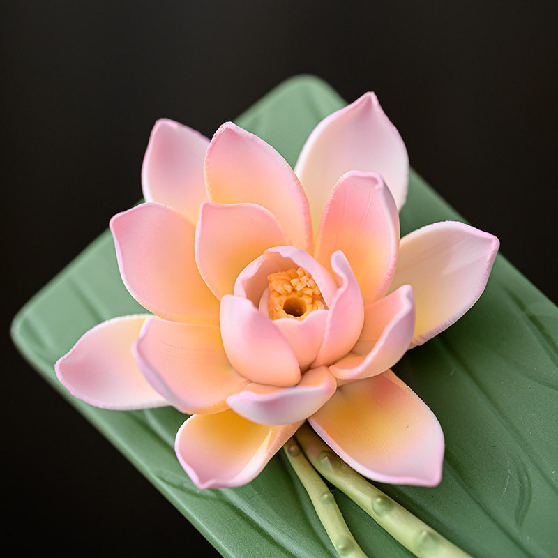 CZ ceramic handmade lotus thre - Interior Design Zen ulasan dan harga