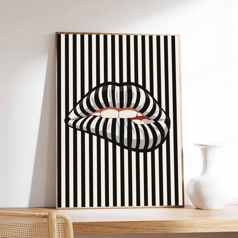 Simple and Abstract Striped Li - Interior Designer ulasan dan harga