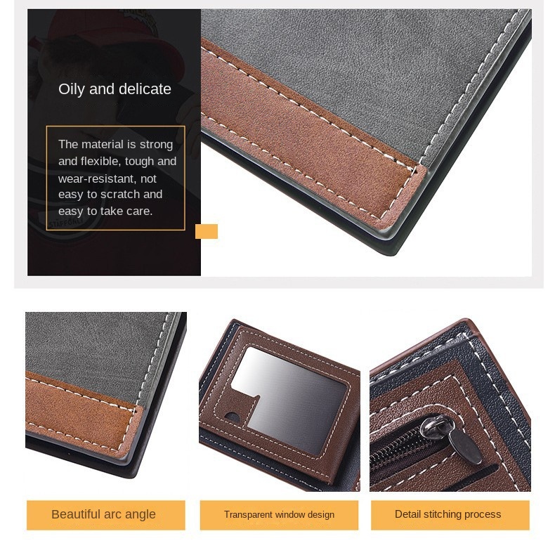 New PU Leather Men's Short Wal - Interior Design Id ulasan dan harga