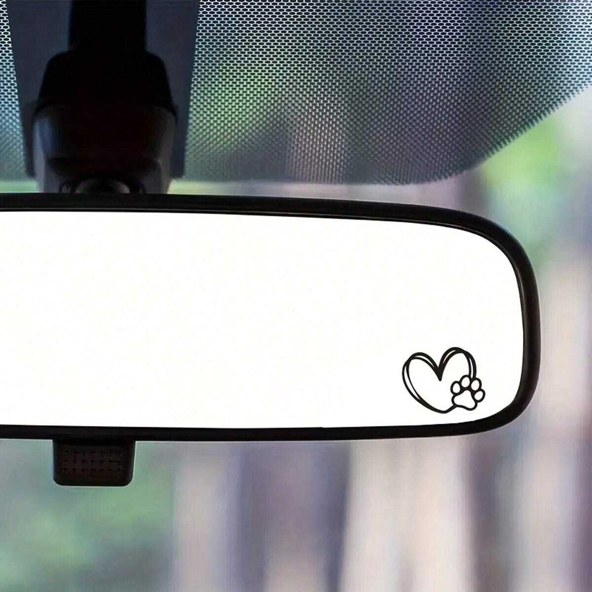 2pcs Heart Paw Print Rearview  - Interior Design Journal ulasan dan harga