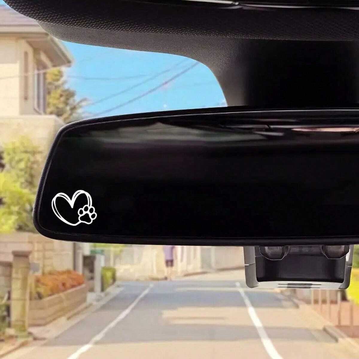 2pcs Heart Paw Print Rearview  - Interior Design Journal ulasan dan harga
