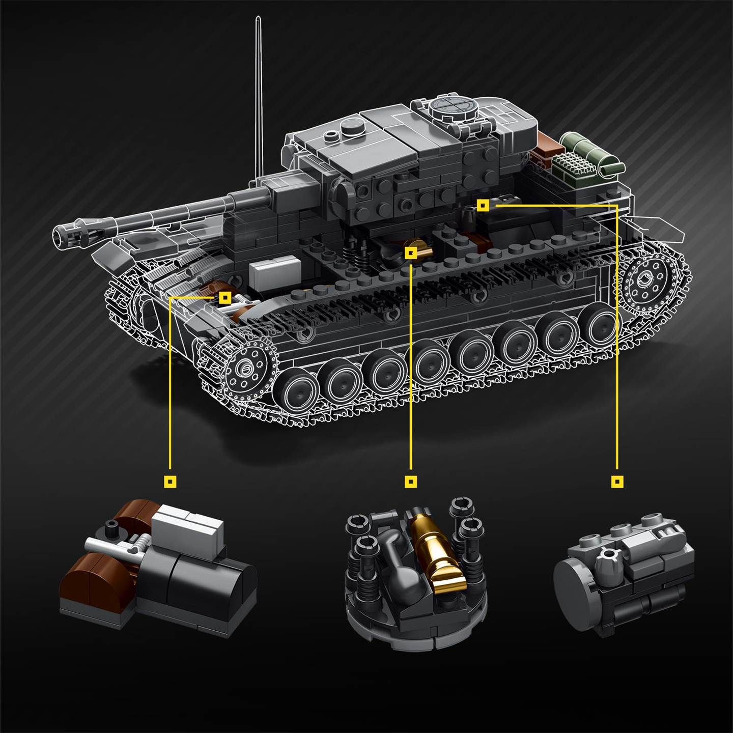 1:35 Scale Tank No. 4 Type G w - Interior Design Lego ulasan dan harga