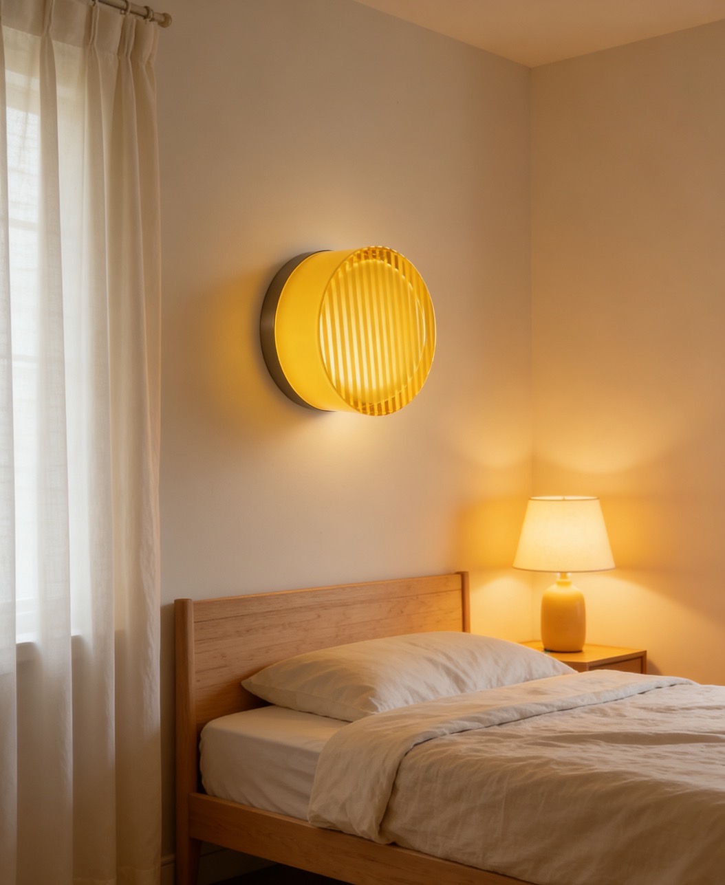 Minimalist LED Wall Lamp Amber - Interior Design Japandi ulasan dan harga