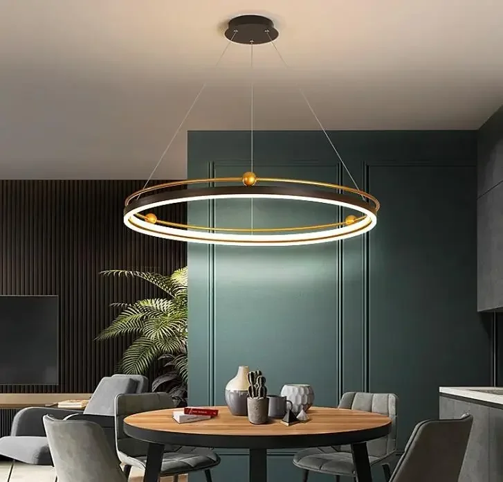 Modern led chandelier circle l - Engineering And Interior Design ulasan dan harga