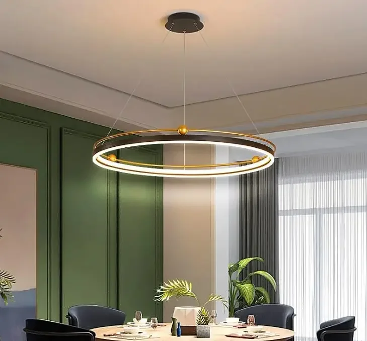 Modern led chandelier circle l - Engineering And Interior Design ulasan dan harga
