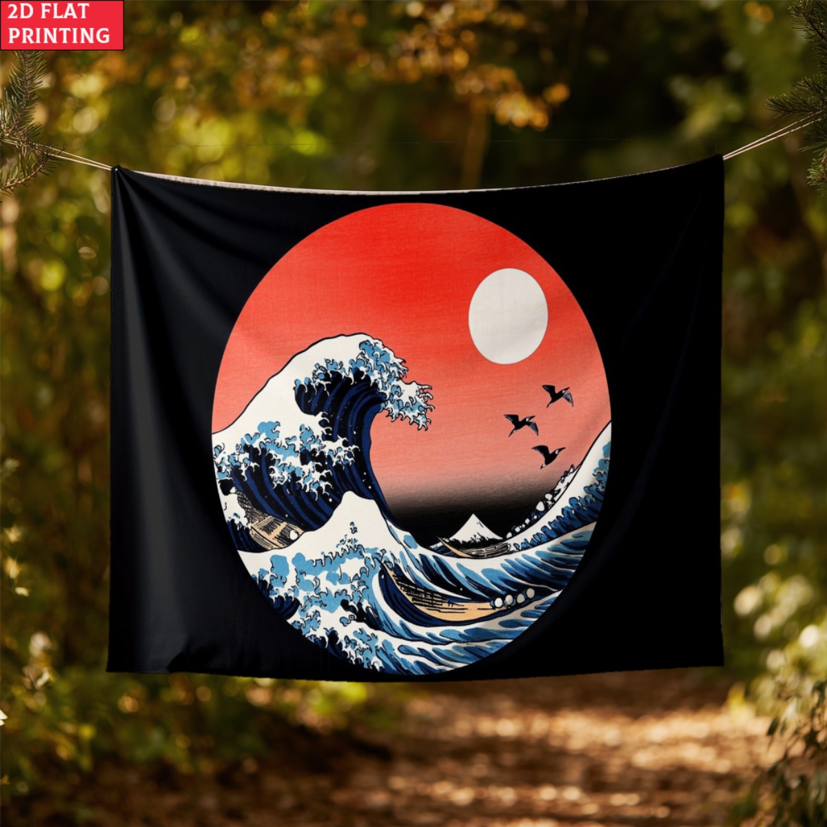unframed Japanese Wave Sunset  - Interior Design Zen ulasan dan harga